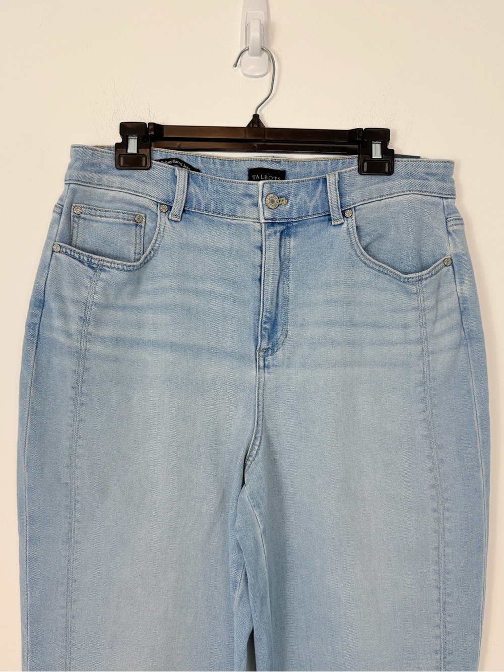 Talbots Relaxed Barrel Jean Denim Ankle Length High Waist Women's 14 Petite. NWT - Picture 3 of 14